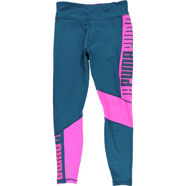 Puma Womens Training 7/8 Tights Tapered Compression Yoga Athletic Pants, bluerose, XL
