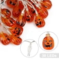 thumbnail image 5 of PULLIMORE 30 LEDs Halloween String Lights Waterproof Pumpkin Skull LED Lights, 14.8 ft, 5 of 9