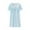 Blue-kids summer dress, variant on MKOSPLRT Cotton Nightgowns for Girl 3-16 Years Puff Short Sleeve Square Neck Lace Pajamas Solid Loose Fit Loungewear Ruffle Sleep Dresses