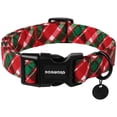 thumbnail image 1 of Collar para perro DOGWONG Christmas a cuadros rojos, ajustable de 34 a 56 cm, 1 of 6