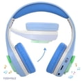 thumbnail image 2 of Riwbox CB-7S Auriculares Bluetooth para niños, luz LED, volumen seguro limitado de 74/85/95 dB, tarjeta TF, tiempo de reproducción de 50 horas, auriculares inalámbricos Bluetooth V5.3 con micrófono y, 2 of 5