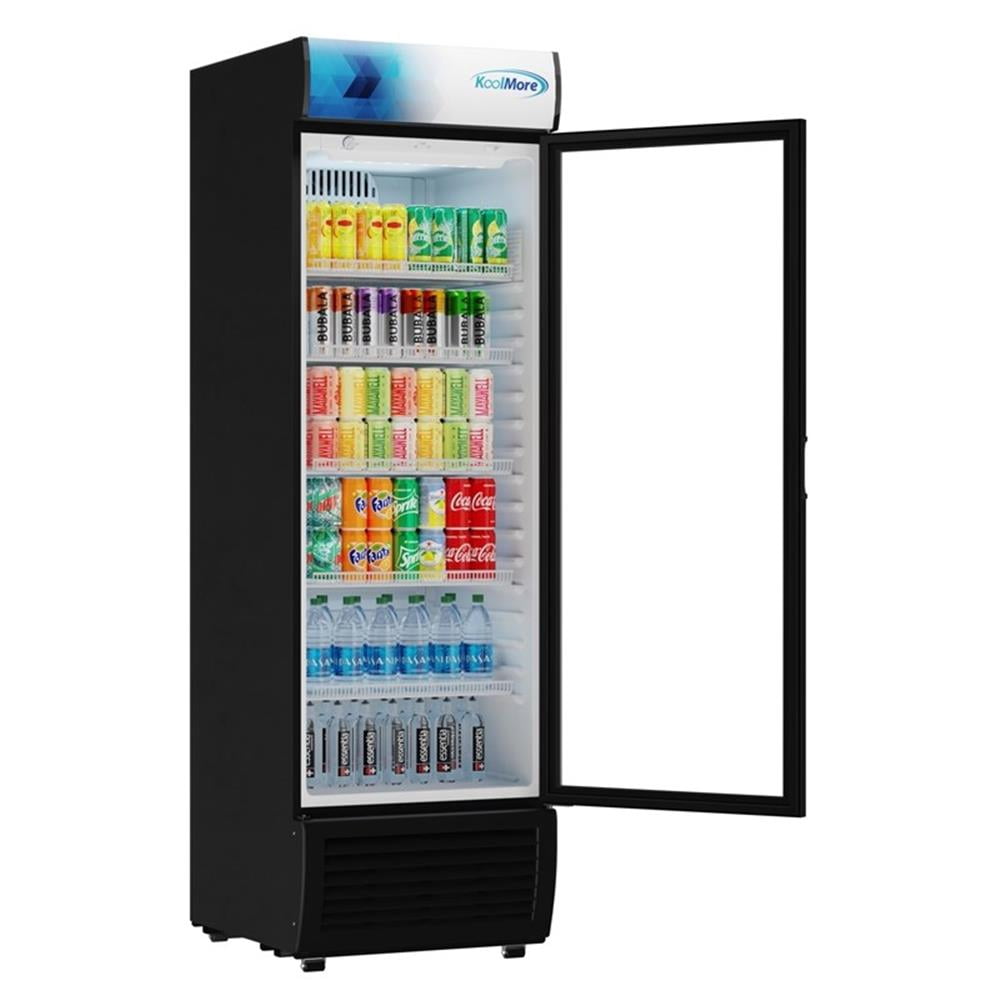 Pemberly Row 26" Commercial Merchandiser Refrigerator 15 cu. ft. in Black