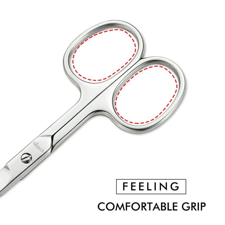 CGBE Cuticle Scissors Extra Fine Curved Blade, Super Slim Manicure Scissors  for Cuticles Professional Small Scissors with Precise Pointed Tip Grooming