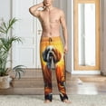 thumbnail image 3 of Cauagu Cartoon Puppy Sunset Mens Pajama Pants Sleep & Lounge Pants,PJ Bottoms with Pockets-Large, 3 of 7