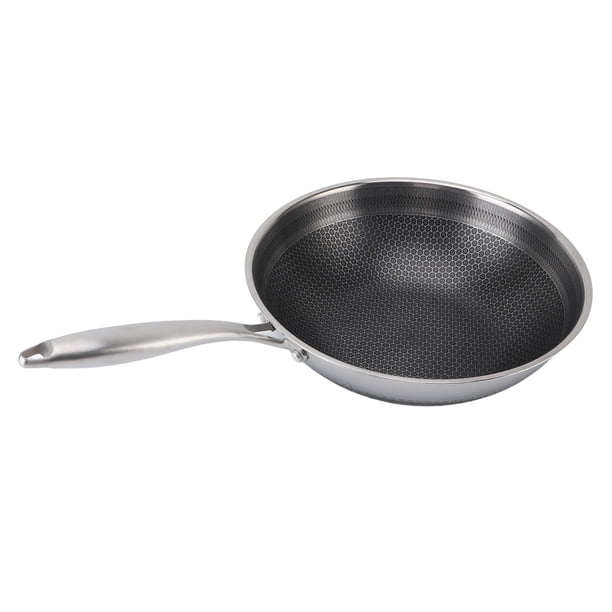 316 Sartén De Acero Inoxidable, Utensilios De Cocina De Sartén Antiadherentes Con Patrón, Fondo Compuesto Grueso, Inducción De 316sus Y Bandeja De Estufa De Gas
