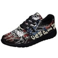 thumbnail image 2 of Camping American Flag Shoes Women's Fashion Sneakers Tennis Running Shoes for Men Women Black Size 4, 2 of 7