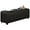 Black, variant on 38-inch White Faux Leather Storage Ottoman Bench with Seat and Footrest Function - for Bedroom, Living Room & Entryway