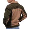 thumbnail image 3 of Chamarra vaquera de mezclilla MCHK 8057. Color verde y beige. Para hombre, 3 of 5