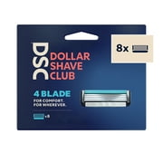 Dollar Shave Club Men's Razor 4-Blade Razor Blade Refill 8 Count