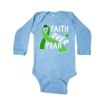 

Inktastic Mental Health Awareness Faith Over Fear Gift Baby Boy or Baby Girl Long Sleeve Bodysuit