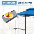 thumbnail image 6 of JOIVI Grill Gazebo 8 x 5 Double Tiered Outdoor BBQ Grill Patio Canopy, Backyard Barbeque Tent with Extra Shelves, Blue, 6 of 8