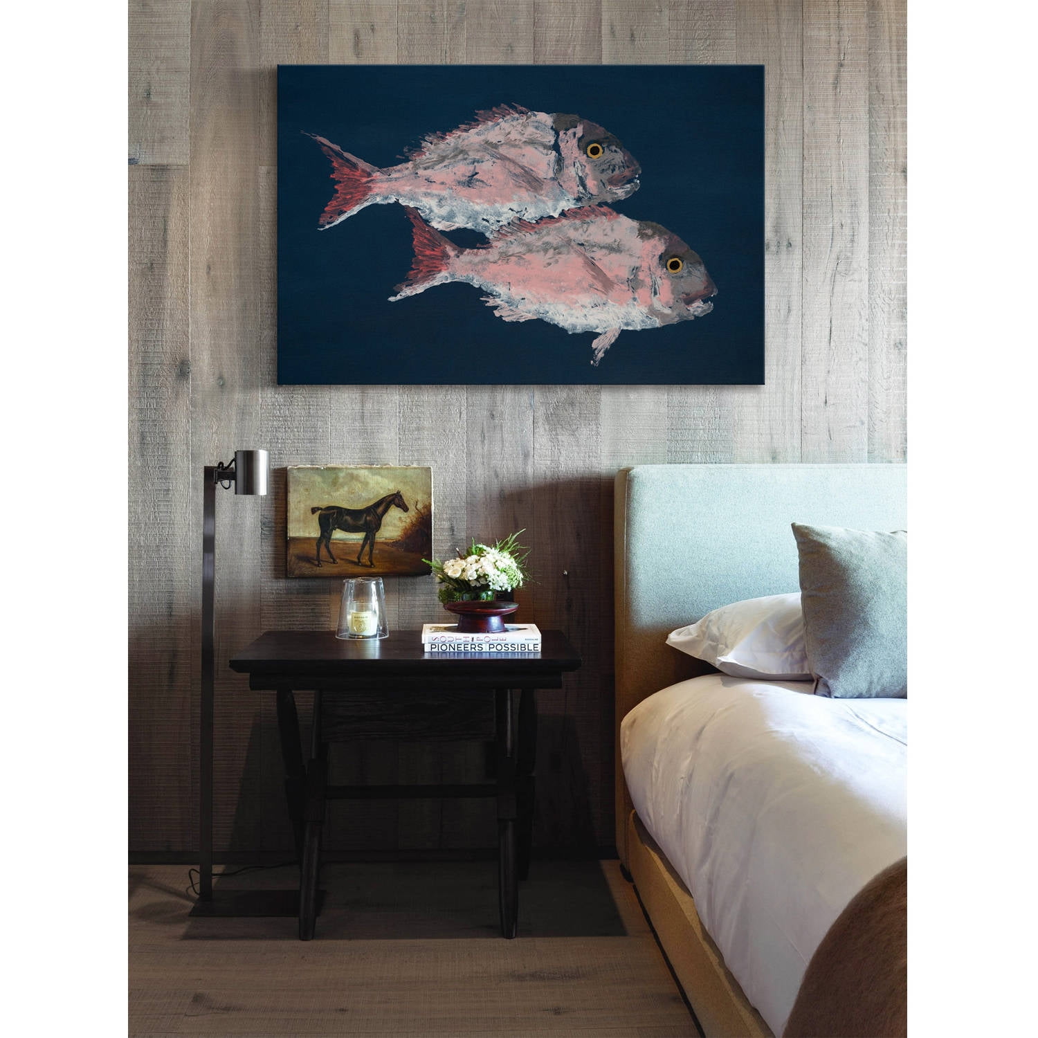 Marmont Hill "Piranha Pair" by Michael Pantalos Painting Print on Wrapped Canvas