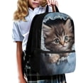 thumbnail image 3 of Uorisanigo 17 inch Kids Cute Cowboy Cat School Backpack for Preschool Kindergarten Elementary Bookbag for Boys and Girls Fashion Accessory Fit School, Camps and Travel, 3 of 6