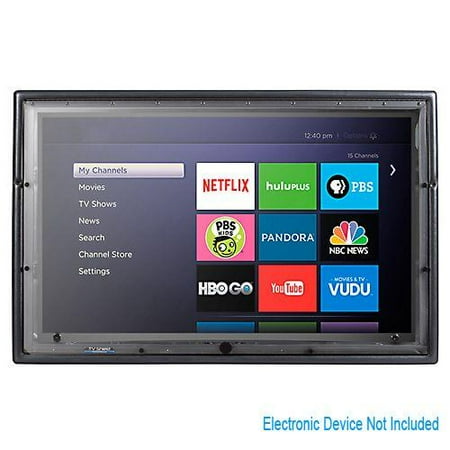 PEC 30-40" Indoor/Outdoor TV Enclosure- Cooling Fan, Rainproof, Shatter-resistant front panel, theft & tamper protection