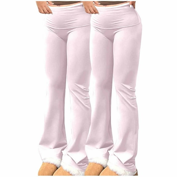 asjyhkr 2pc Legging for Women Elastic Waist Breathable Tights Wide Leg Hiking Gym Yoga Base Layer Pants