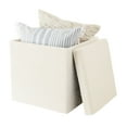 thumbnail image 4 of Mainstays Large Cube Storage Ottoman, Cream, 4 of 7