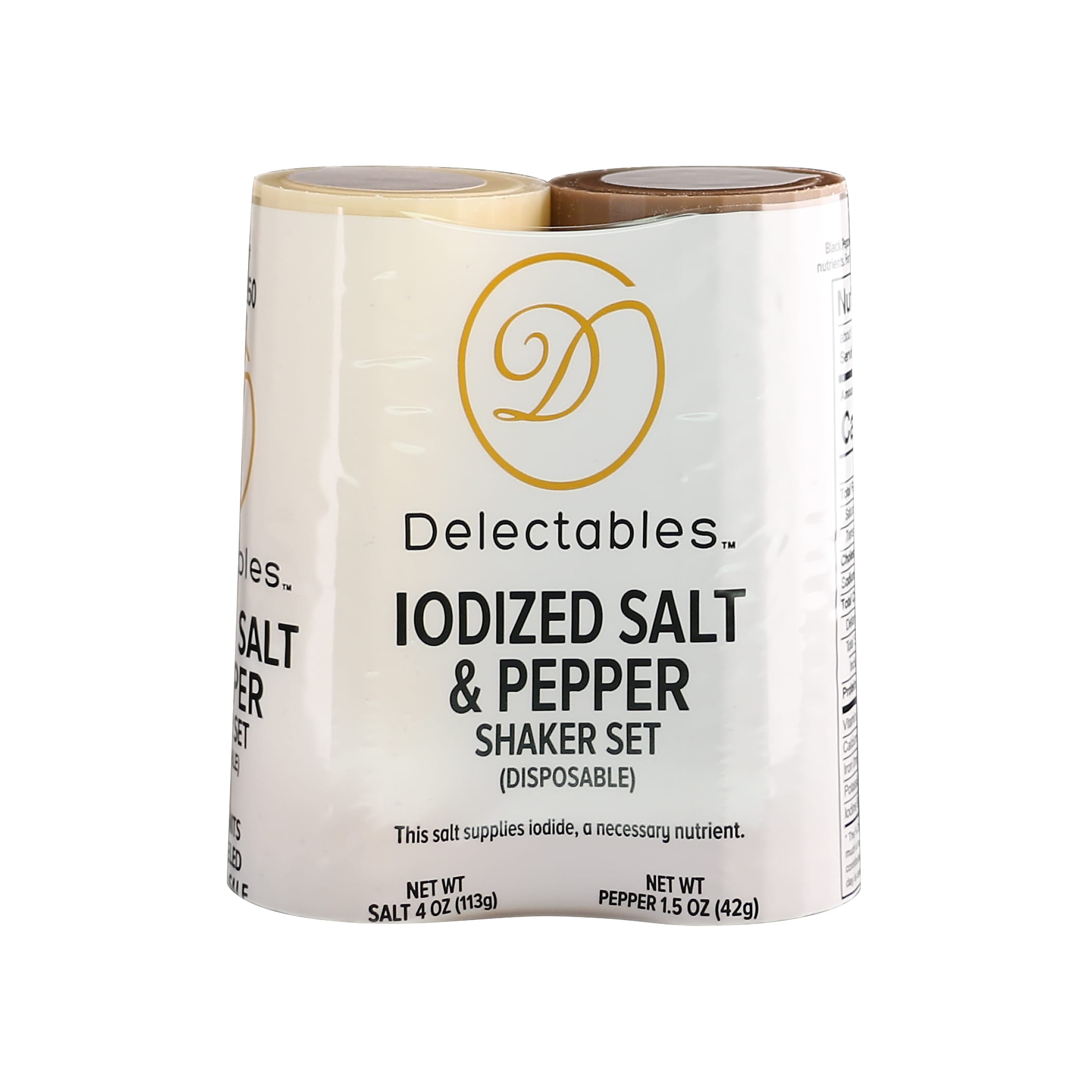 Del Disposable 4 oz Salt and 1.5 oz Pepper Shaker GRN13060 Walmart