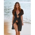 thumbnail image 2 of EKOUAER Bathing Suit Cover Up Chiffon Swim Suit Coverup Tie Front Sheer Beach Kimono Coverups Swimwear Cardigans, 2 of 6
