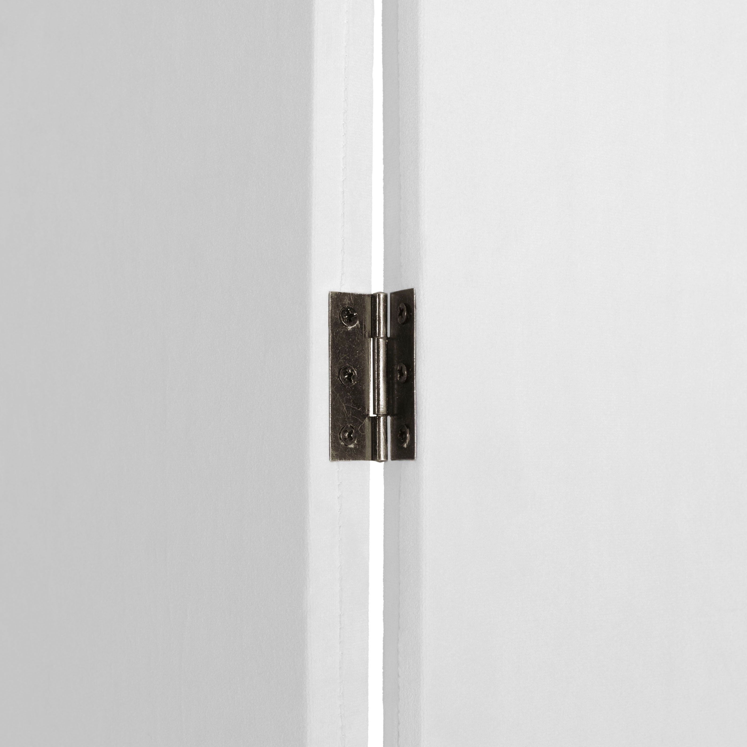 6 ft. Modern Arch Velvet Room Divider White 3 Panel
