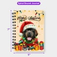 thumbnail image 5 of Merry Christmas Santa Newfoundland Scarf Twinkling Lights Xmas Holiday Spiral Bound Journal Newfie Dog Lover Gifts 5x7in Spiral Notebook - 00022, 5 of 5
