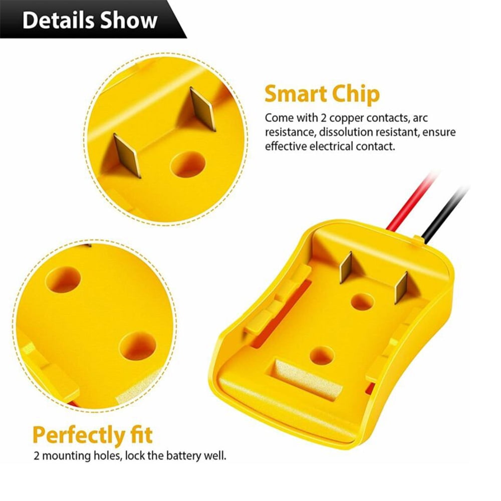 Buy 2 Packs Power Wheels Battery Adapter for Dewalt 20V Max Battery 18V