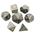 thumbnail image 1 of Juego de dados poliédricos de Metal perfke 7 uds Estilo 2 Para RPG, 1 of 6