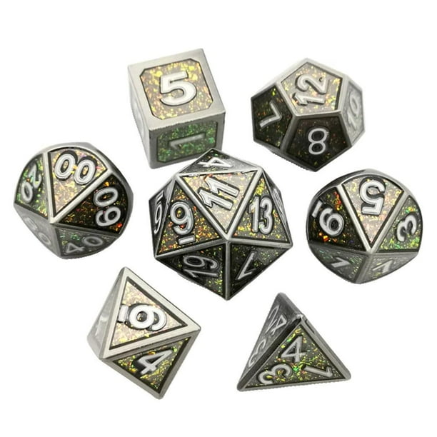 De Dados Numéricos Poliédricos De Metal Sólido De 7 Piezas Para MTG DND RPG Party toys Estilo 2