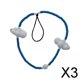 thumbnail image 1 of Paquete de 2-4 dijes universales de cordón de teléfono con cuentas de moda para llavero de bolso 3 piezas, 1 of 8