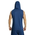 thumbnail image 2 of YUSHOW Mens Active Workout Hoodie Tank Tops Sleeveless Quick Dry Athletic Trainning Muscle Gym Shirt Navy,XL, 2 of 6