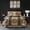 Brown, variant on Nanshing Prince 7 Piece Elegant Medallion Comforter Set, Navy Gold, King