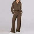 thumbnail image 3 of MSJUHEG christmas outfits for women,women outfits,2 piece outfits for women,Two Piece Outfits Set Wide Leg Sweatpant Set Tracksuit,casual outfits for women,two piece sets for women Brown XL, 3 of 6