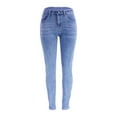thumbnail image 7 of YDFCWXW Women's Classic Jeggings, High Waist Stretchy Design, Denim Trousers Light Blue, XXL, 7 of 7