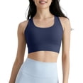 thumbnail image 4 of qelini Sports Bra for Women Wide Strap Breathable Summer Quick Dry Yoga Tank Top Shockproof Sports Bra for Women, 4 of 7