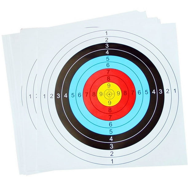 Download SANWOOD Archery Target Paper 10Pcs Color Printed Standard Arrow Bow Shooting Practice Archery ...