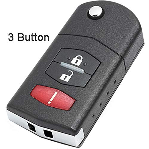 Keyecu Replace Flip Shell Remote Key Case Fob 3 Button For Mazda 3 5 6 RX8 CX5 CX7 CX9 