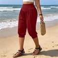 thumbnail image 5 of Maean Womens Capris Pants High Waist Lounge Joggers Workout Gym Yoga Casual Stretchy Capri Pant, 5 of 7