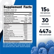 Nutricost Stim-Free Pre-Workout Powder Supplement, 30 Servings (Blue Raspberry)