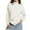 White, variant on Women's Oversized Turtleneck Knit Pullover Sweater â Soft High Neck Long Sleeve with Split Hem, Loose Fit Casual Fall Winter Jumper Top