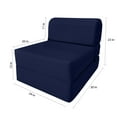 thumbnail image 3 of Navy Blue Sleeper Chair Folding Foam Beds, Portable Studio Sofa Guest Bed, 6 x 24 x 70, 3 of 6