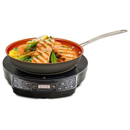 NuWave Precision Induction Cooktop Gold with 10.5 Inch Ceramic Fry Pan