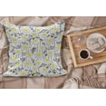 thumbnail image 2 of Grey Fluffy Throw Pillow Cushion Cover, Daisy Flowers Bees in Spring Time Honey Petals Floret Nature Purity Blooming, Decorative Square Accent Pillow Case, 28" x 28", Yellow White, by Ambesonne, 2 of 5