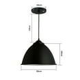 thumbnail image 2 of Aluminum Ceiling Lamp Hanging Pendant Light with Shade for Cafe Restaurant (Black Paint), 2 of 4