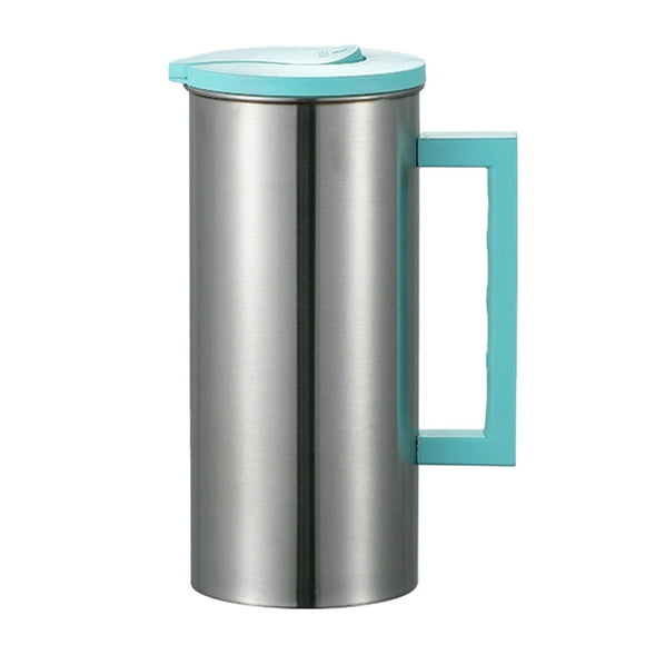 Wzzjkit Stainless Steel Pitcher, Clear Water Pitcher with Lid, Fridge Jug, Shatterproof, Great for Iced Tea, Sangrias, Lemonade, Milk, Large Capacity Tea Pitcher