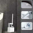thumbnail image 2 of PRETXORVE Toilet Brush, Toilet Brush with Hard Bristles Bathroom Cleaning Bowl Brush Kit Modern and Compact Toilet Cleaner Brush Long Handle Bristles for Bathroom, 2 of 9