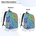 thumbnail image 3 of Naloa Rainbow Glitter Canvas Backpack for Men Women Rucksack Casual Travel Daypack College Tote Satchel Bookbag for Teens-Small, 3 of 7