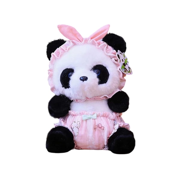Panda Stuffed Animal Cute Pink Plush Toys Student Stuffed Animal Girls Birthday Gift Nursery Decor for Student and Friends One Size Pink