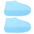thumbnail image 1 of EeaseMX 1 par de protectores de zapatos impermeables de silicona, fundas duraderas para exteriores, talla M, azul, 1 of 7