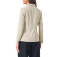 thumbnail image 3 of INSPIRE CHIC Women's Winter Shawl Lapel Long Sleeve Pockets Office Jacket Blazers XS Khaki, 3 of 6