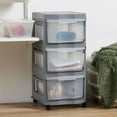 thumbnail image 5 of Life Story Classic Gray 3 Shelf Storage Container Organizer Plastic Drawers, 5 of 7