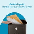 thumbnail image 3 of Architectural Mailboxes Bordeaux™ Locking, Wall-Mounted Mailbox for Outside, Decorative Metal Galvanized Steel Medium Mail box with Lock and Key Drop Box, Rubbed Bronze, 3 of 7